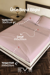 Ranforce Çarşaflı Yastık Ve Yorgan Kılıflı Çift Kişilik Nevresim Takımı 200x220 Cm
