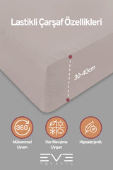 Ranforce Çarşaflı Yastık Ve Yorgan Kılıflı Çift Kişilik Nevresim Takımı 200x220 Cm