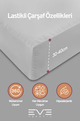 Ranforce Çarşaflı Yastık Ve Yorgan Kılıflı Çift Kişilik Nevresim Takımı 200x220 Cm