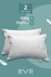 2 Adet Diamant Plus Kılıflı Fermuarlı Yıkanabilir Antialerjik Silikon Elyaf Yastık 50x70cm 800 gr