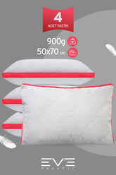 4 Adet Klimax Pembe Serisi Kılıflı Fermuarlı Klimali Antialerjik Silikon Nano Elyaf Yastık 50x70cm