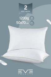 2 Adet Yellow Dream Serisi Fermuarlı Antialerjik Silikon Elyaf Dolgulu Yastık 50x70cm 1200gr