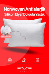 8 Adet Micro Silikon Elyaf Nonwoven Yıkanabilir Antialerjik Ev Ve Hotel Yastık 50x70cm 700 gr