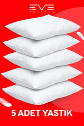 5 Adet Micro Silikon Elyaf Nonwoven Yıkanabilir Antialerjik Ev Ve Hotel Yastık 50x70cm 700 gr