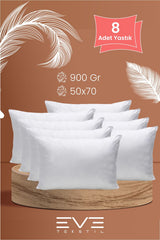 8 Adet Pollycotton Kılıflı Silikon Yastık 50 X 70 Cm 900 gr