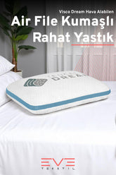Air File Kumaşlı Visco Dream Hava Alabilen Ortopedik Yastık