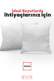 1 Adet 40X40 Cm Kapitone Koruyuculu Çıkarılabilir Fermuarlı Silikon Elyaf Rahat Ev Ve Otel Yastığı
