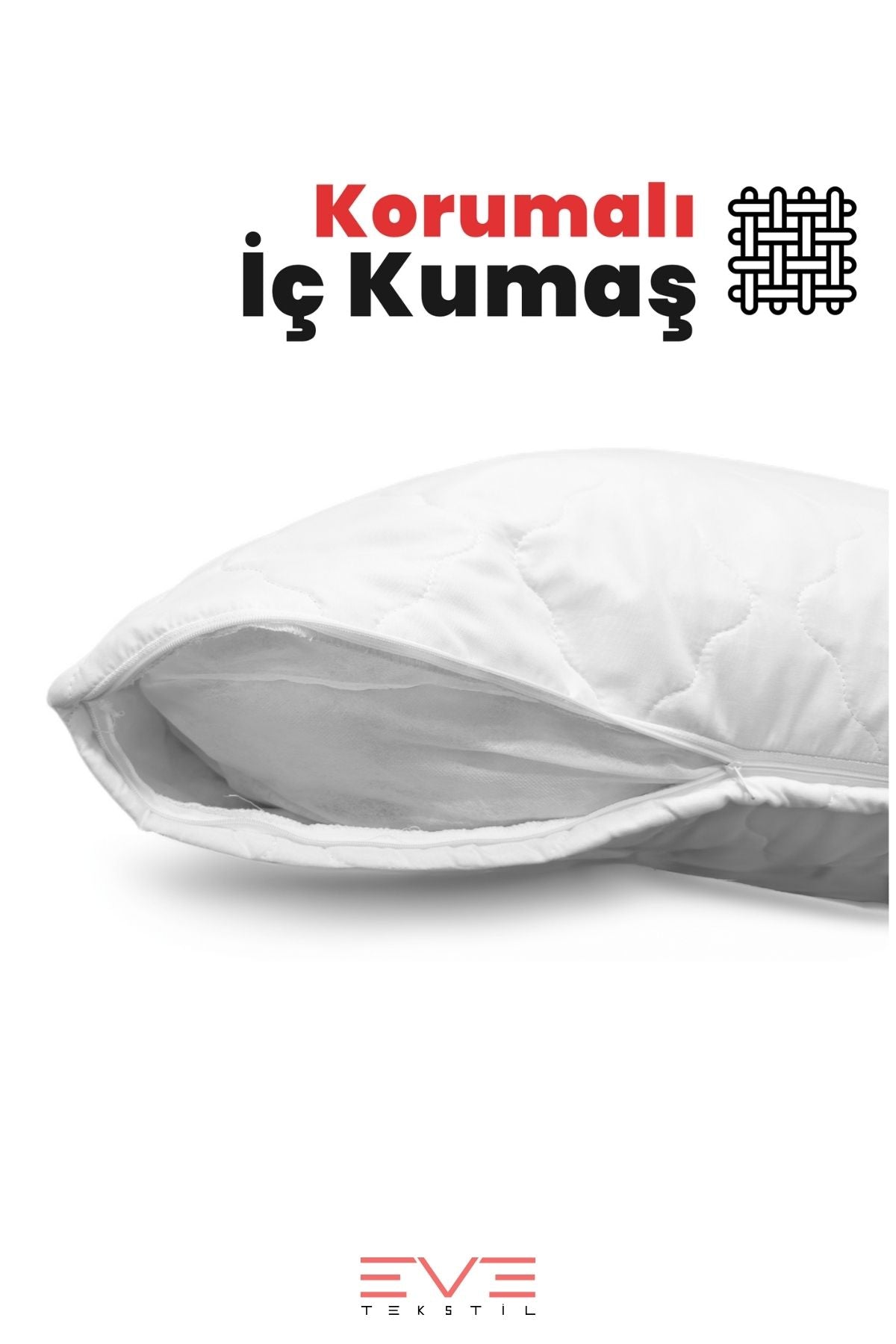 1 Adet 40X40 Cm Kapitone Koruyuculu Çıkarılabilir Fermuarlı Silikon Elyaf Rahat Ev Ve Otel Yastığı