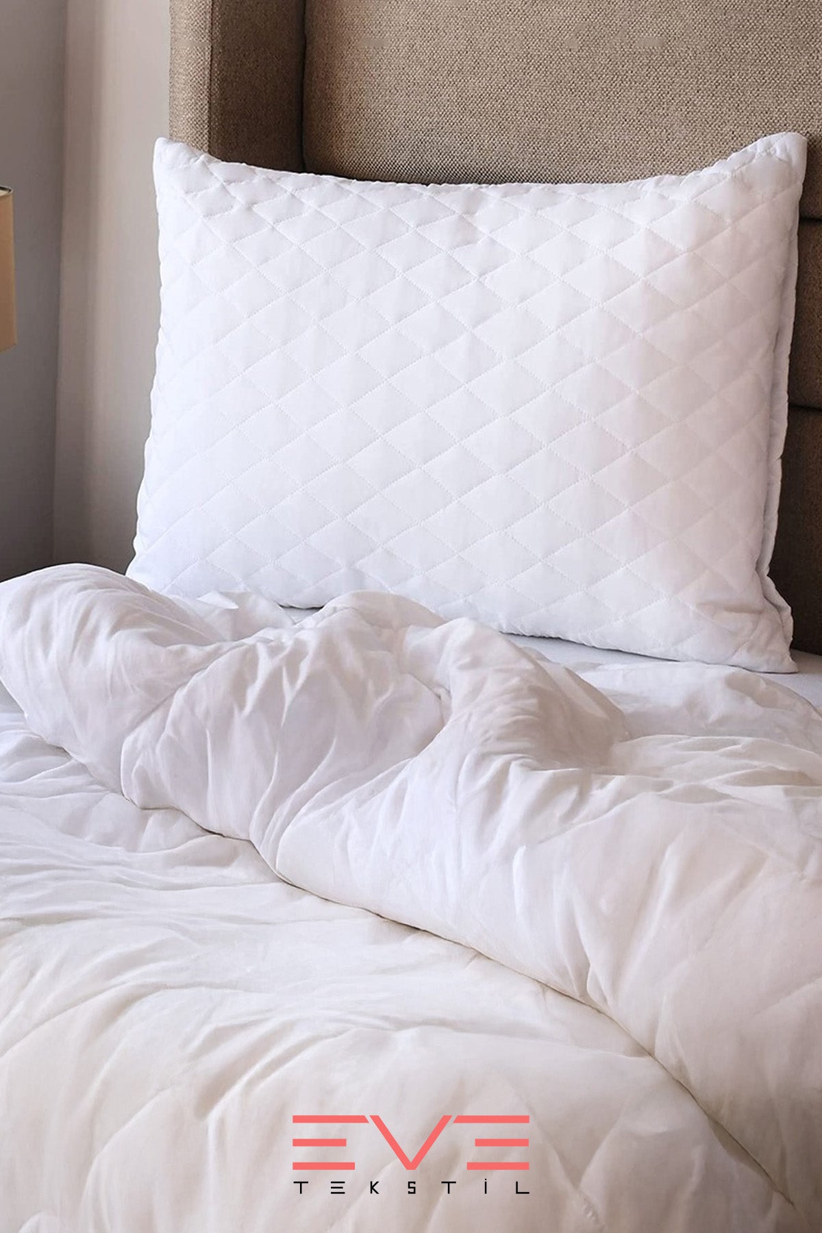 10 Adet Diamon Kapitone Antibakteriyel Fermuarlı Yıkanabilir Otel Lüks Yastık Kılıfı 50x70cm