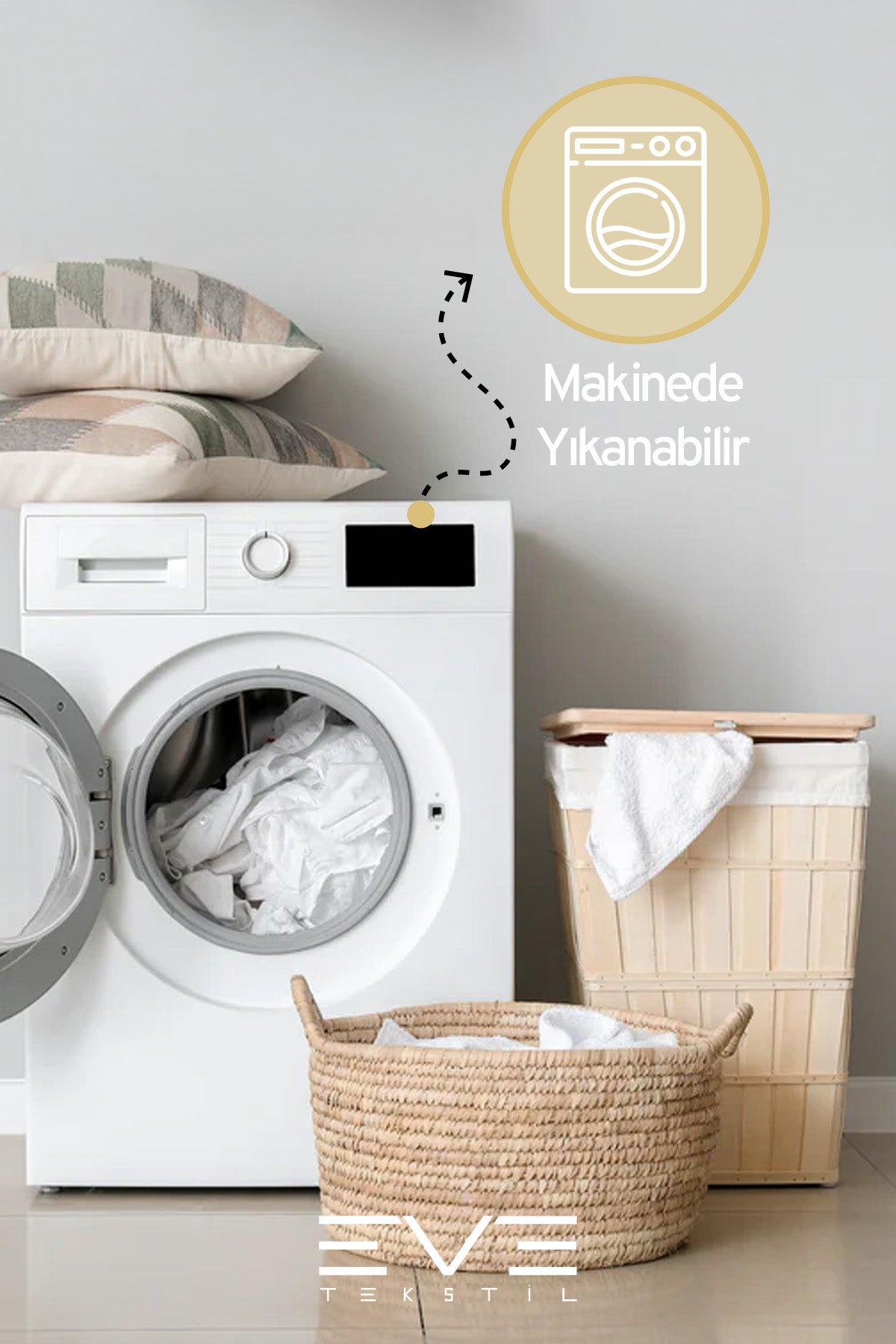 10 Adet Diamon Kapitone Antibakteriyel Fermuarlı Yıkanabilir Otel Lüks Yastık Kılıfı 50x70cm