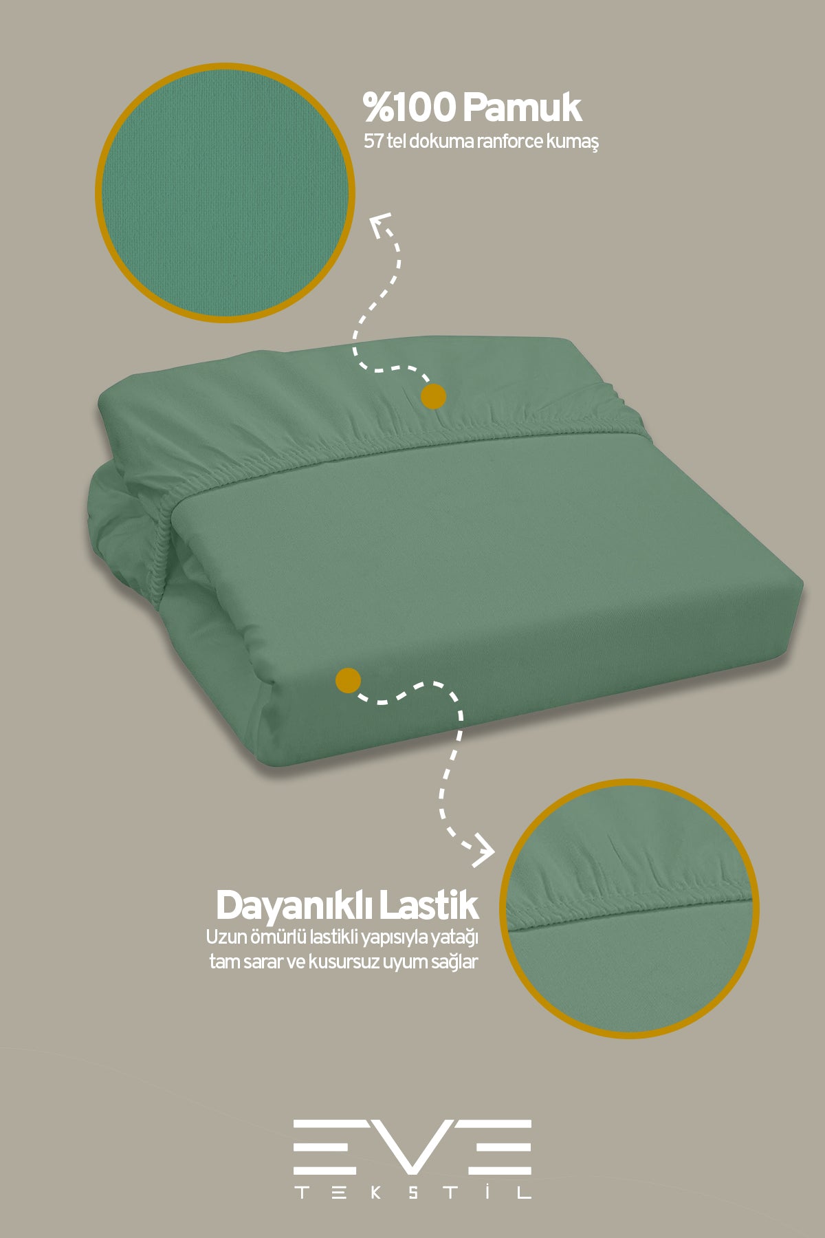 Pamuklu Tek Kişilik RainForce Kumaş Lastikli Çarşaf Ve Yastık Kılıf Set