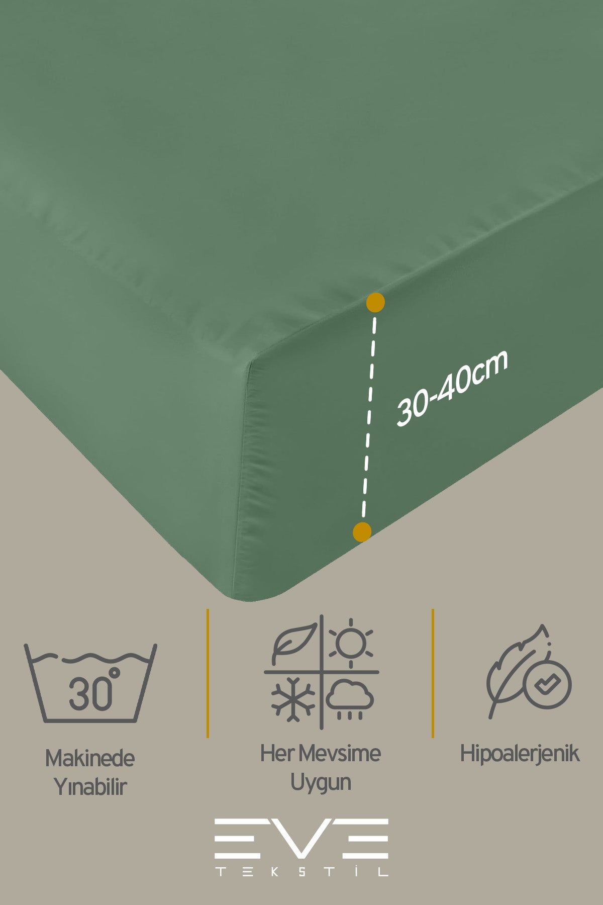 Pamuklu Tek Kişilik RainForce Kumaş Lastikli Çarşaf Ve Yastık Kılıf Set