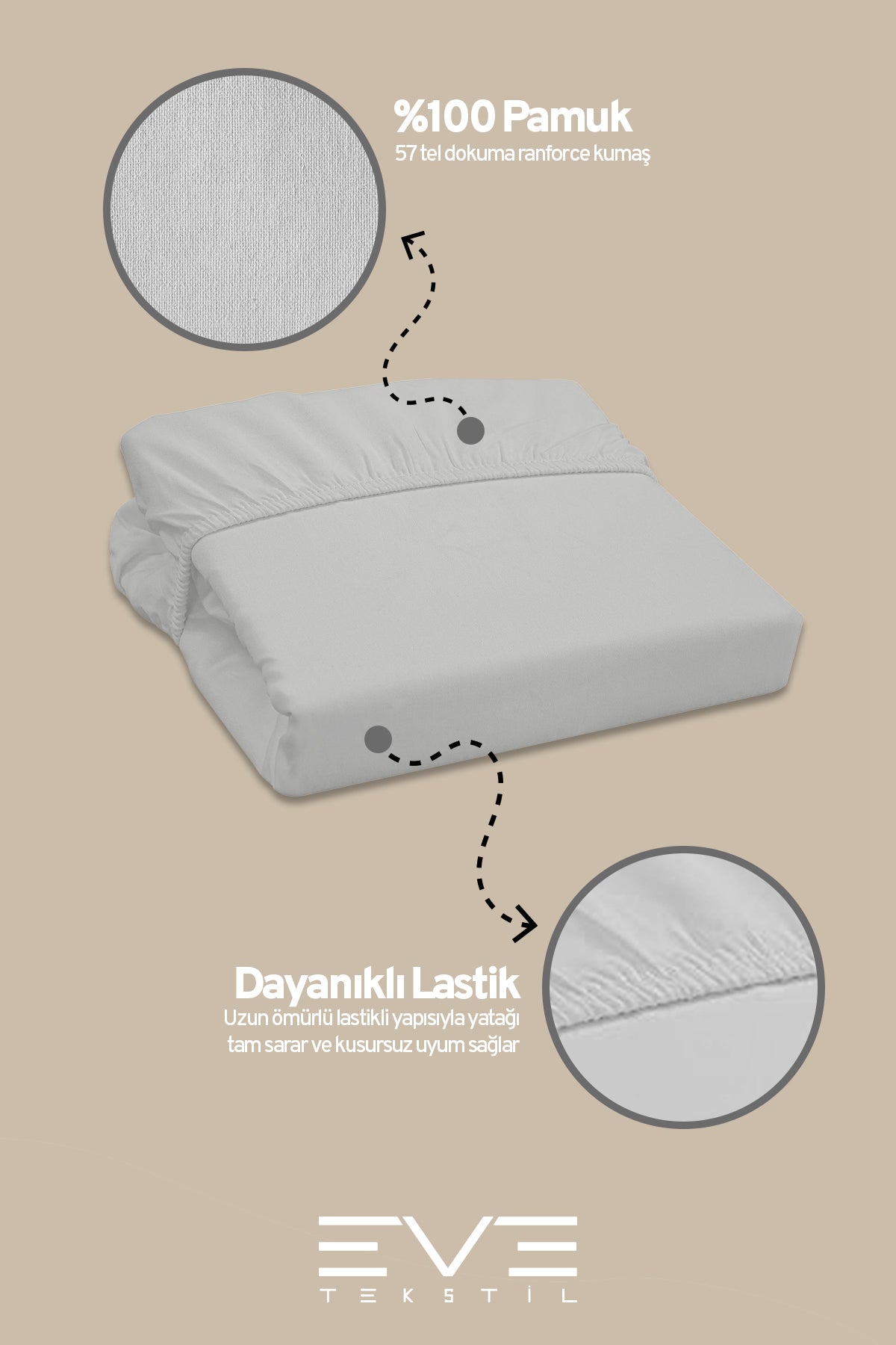 Pamuklu Tek Kişilik RainForce Kumaş Lastikli Çarşaf Ve Yastık Kılıf Set