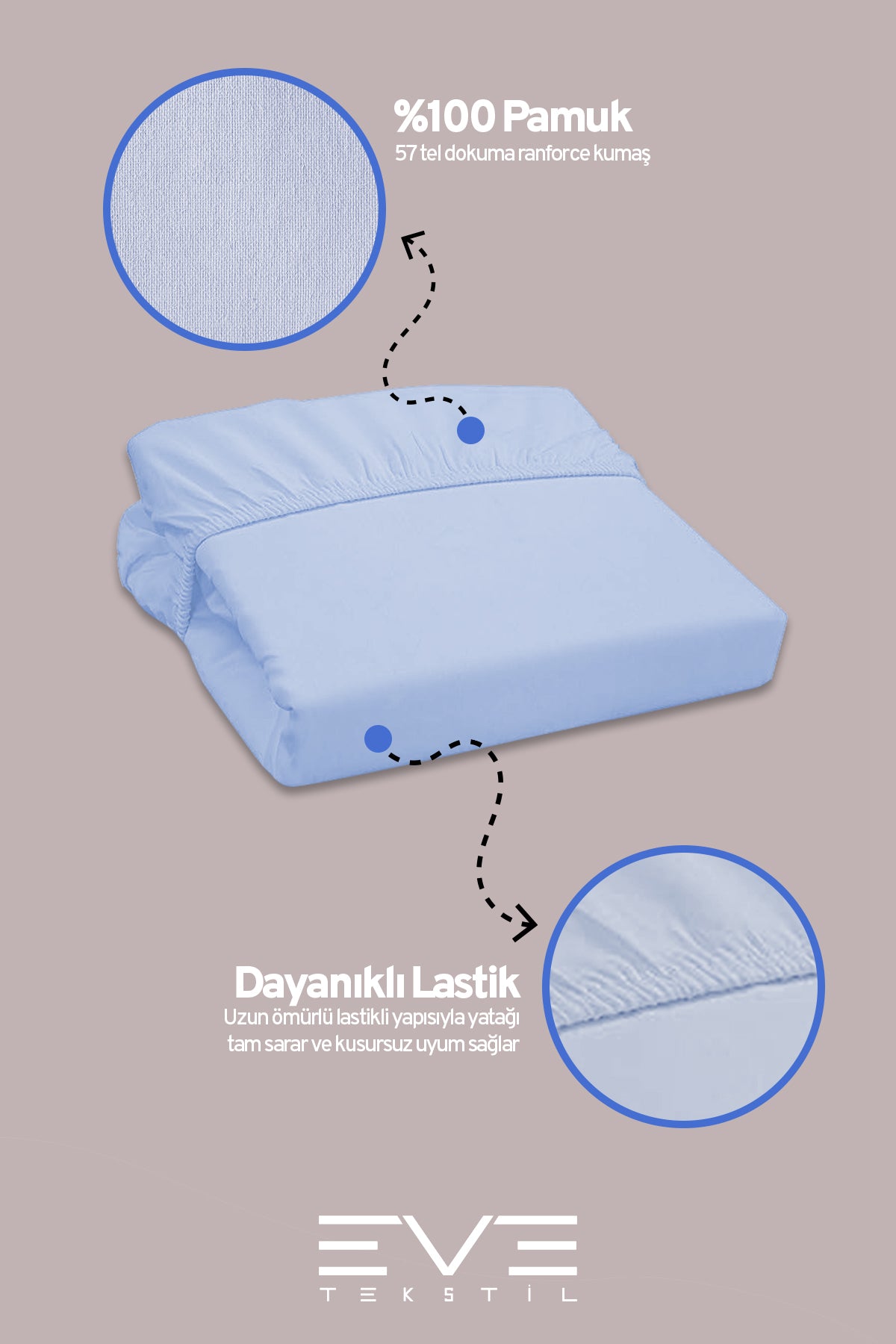 Pamuklu Tek Kişilik RainForce Kumaş Lastikli Çarşaf Ve Yastık Kılıf Set