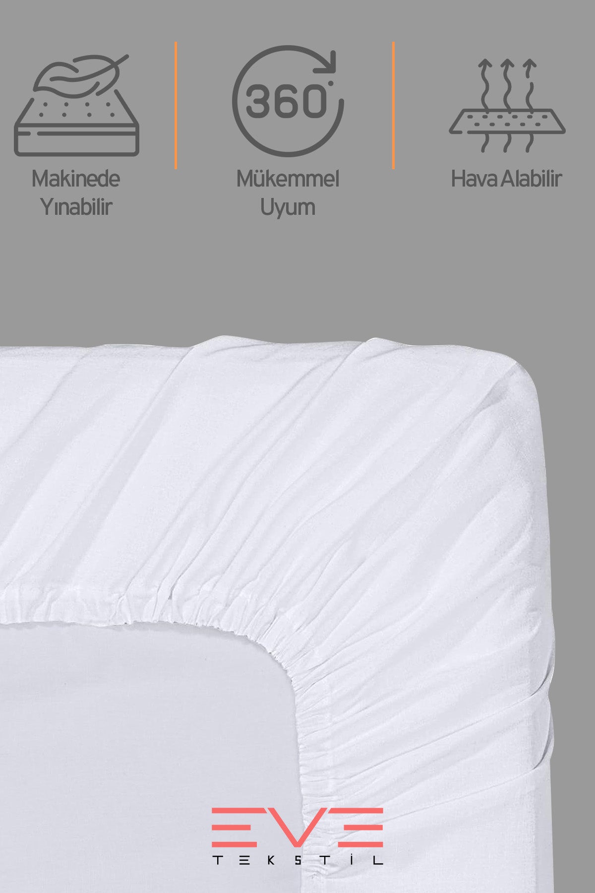 Fitted Yüksek Kaliteli Penye Kumaş Tek Kişilik Lastikli Çarşaf