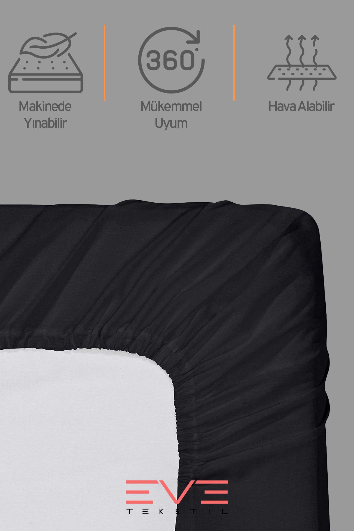 Fitted Yüksek Kaliteli Penye Kumaş Tek Kişilik Lastikli Çarşaf
