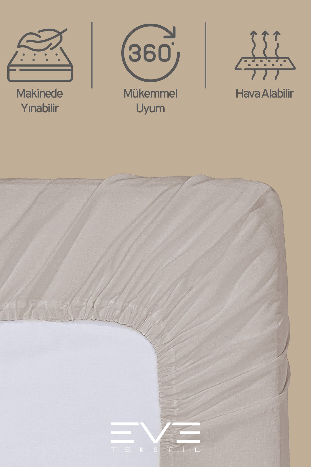 Fitted Yüksek Kaliteli Penye Kumaş Tek Kişilik Lastikli Çarşaf