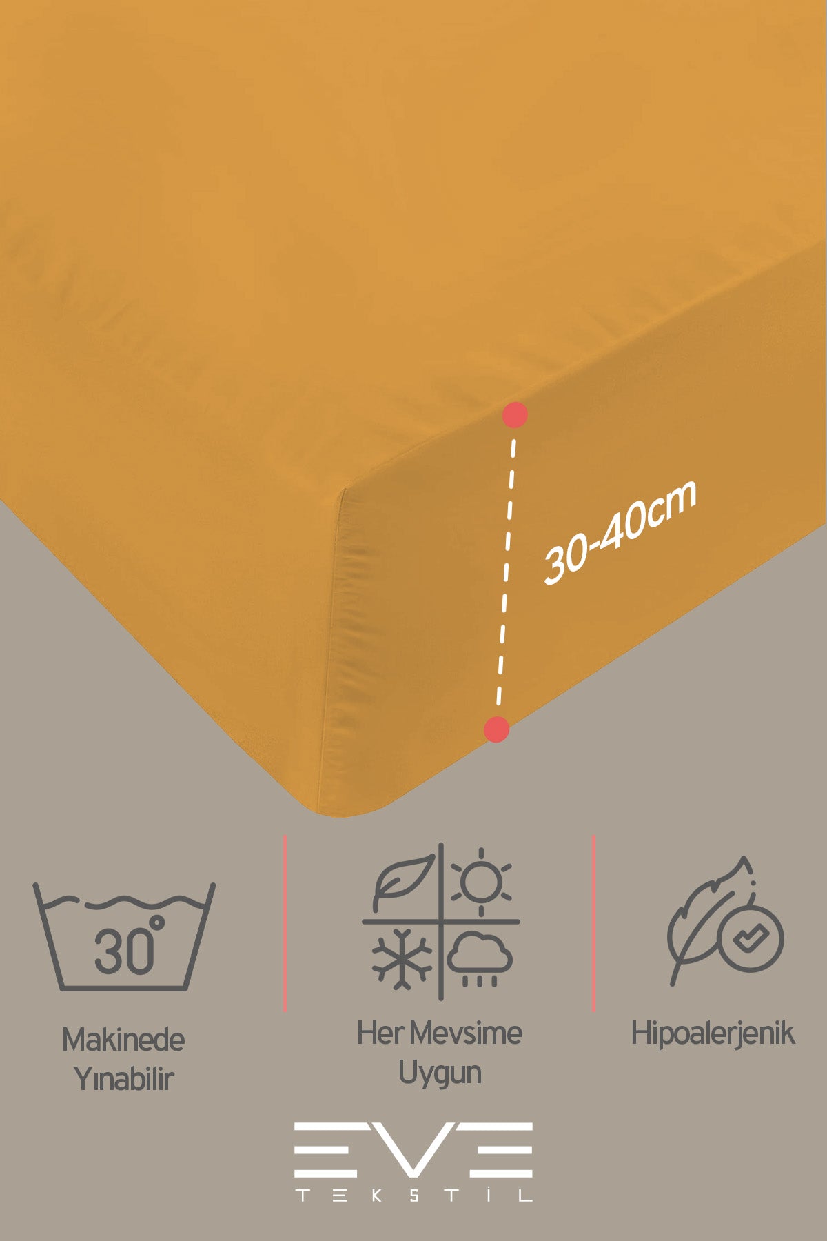 Fitted Yüksek Kaliteli Penye Kumaş Tek Kişilik Lastikli Çarşaf