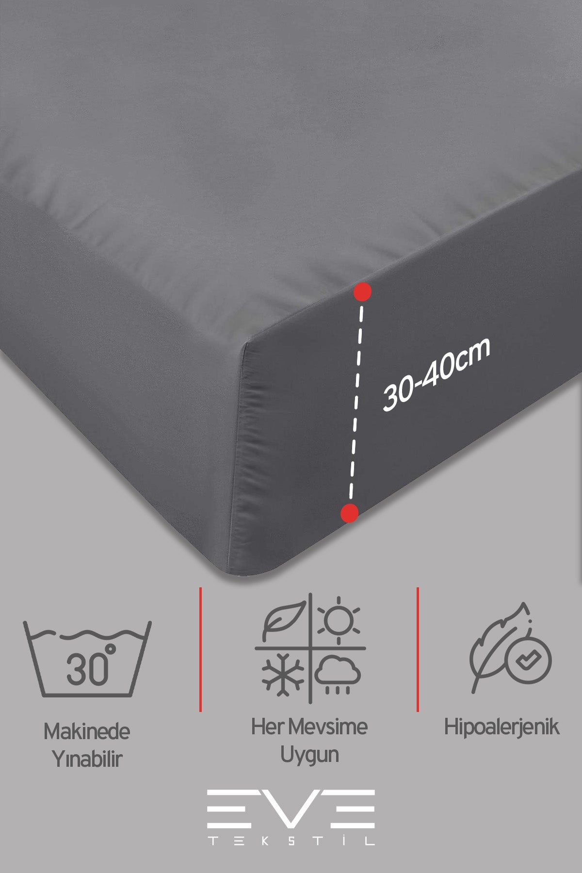 Fitted Yüksek Kaliteli Penye Kumaş Tek Kişilik Lastikli Çarşaf