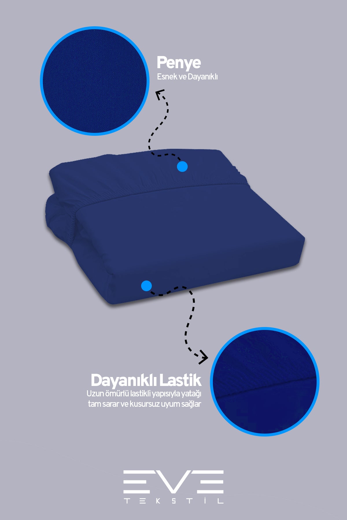 Fitted Yüksek Kaliteli Penye Kumaş Tek Kişilik Lastikli Çarşaf