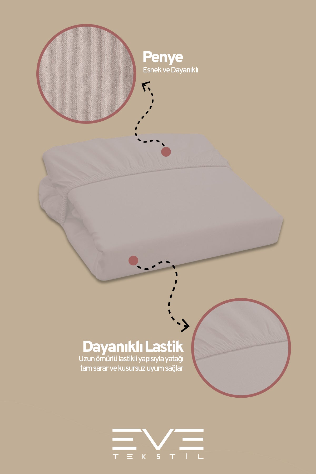 Fitted Yüksek Kaliteli Penye Kumaş Tek Kişilik Lastikli Çarşaf