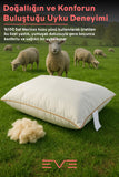 %100 Merinos Kuzu Yünlü Gold Çizgili Fermuarlı Doğal Yastık 50x70 Cm