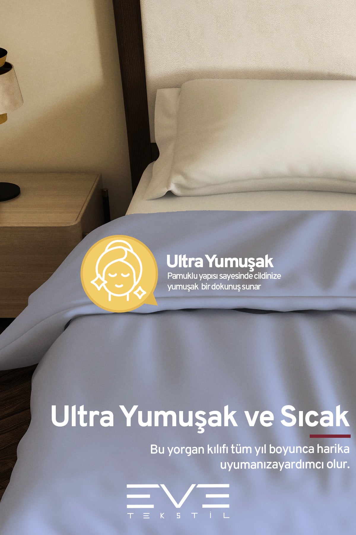 Pamuklu Ranforce Kumaş Çift Kişilik Antialerjik Modern Nevresim Yorgan Kılıfı 220x240 Cm