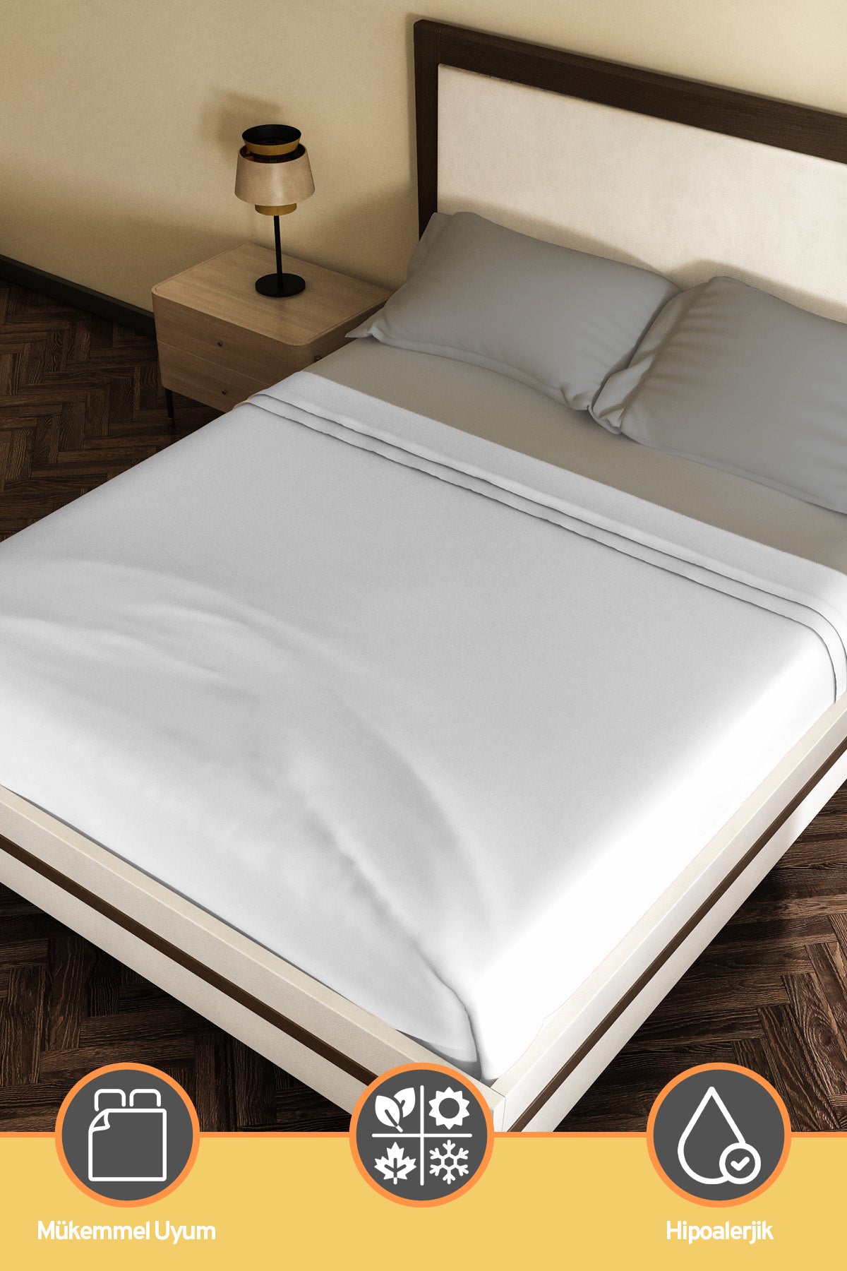 Pamuklu Ranforce Kumaş Çift Kişilik Antialerjik Modern Nevresim Yorgan Kılıfı 220x240 Cm