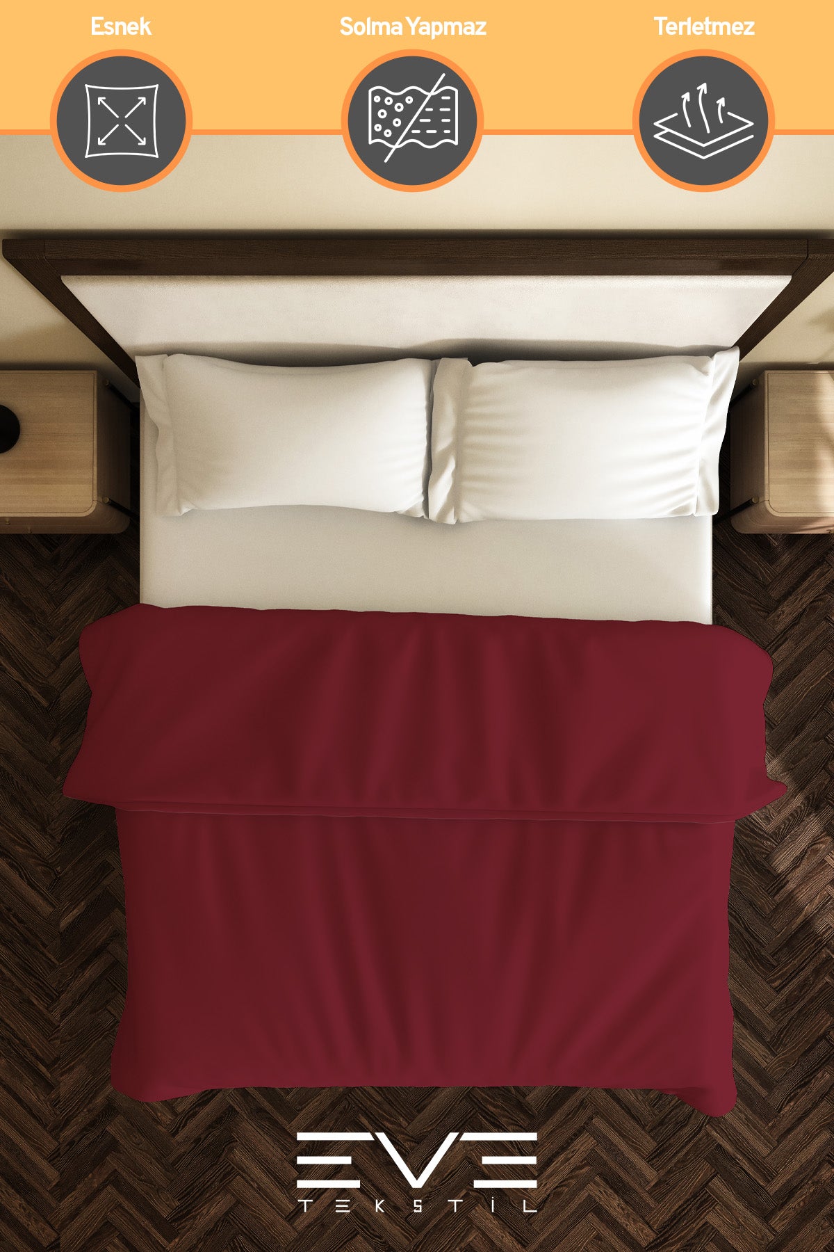 Pamuklu Ranforce Kumaş Çift Kişilik Antialerjik Modern Nevresim Yorgan Kılıfı 220x240 Cm