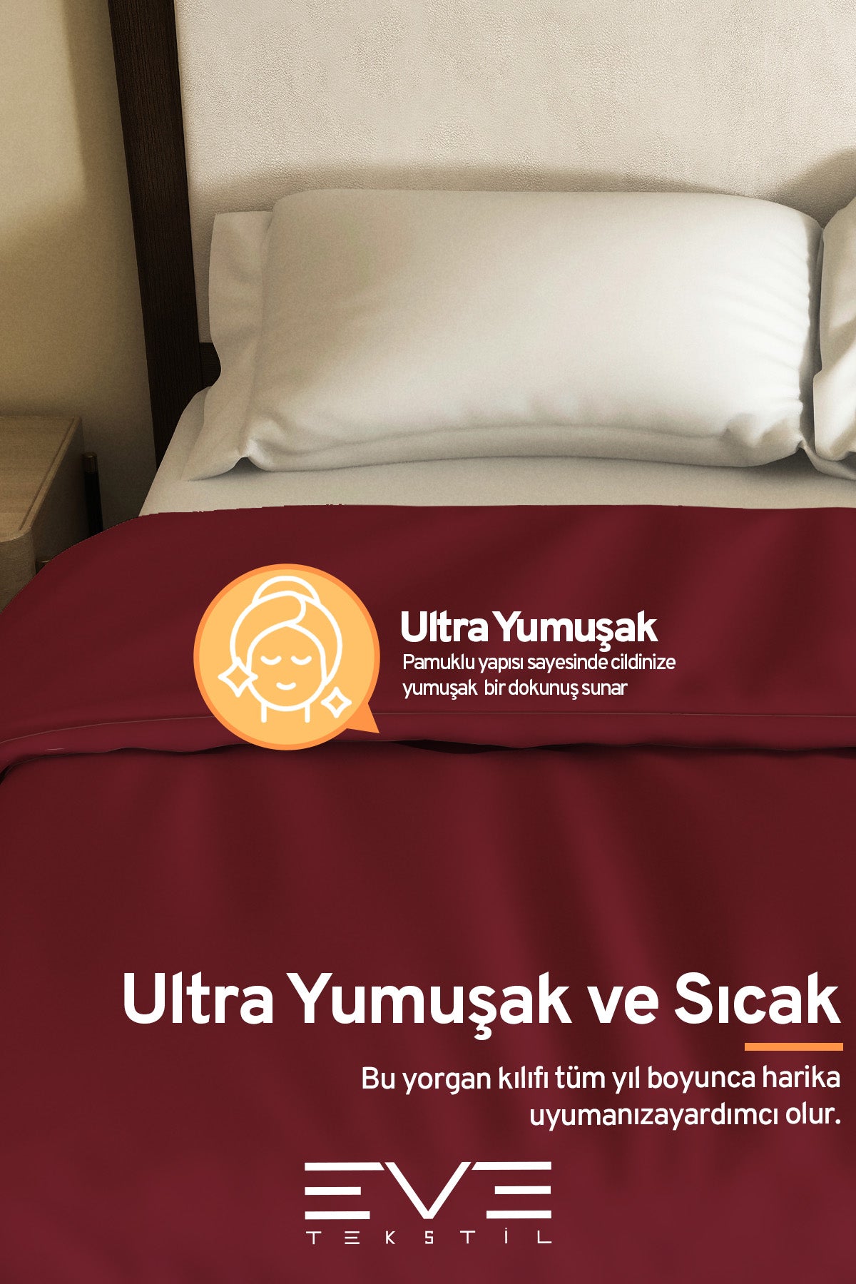 Pamuklu Ranforce Kumaş Çift Kişilik Antialerjik Modern Nevresim Yorgan Kılıfı 220x240 Cm