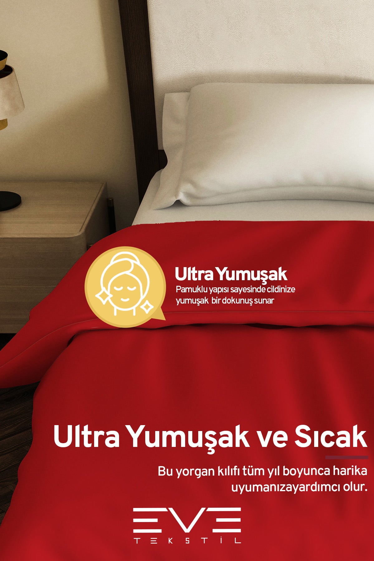 Pamuklu Ranforce Kumaş Çift Kişilik Antialerjik Modern Nevresim Yorgan Kılıfı 220x240 Cm
