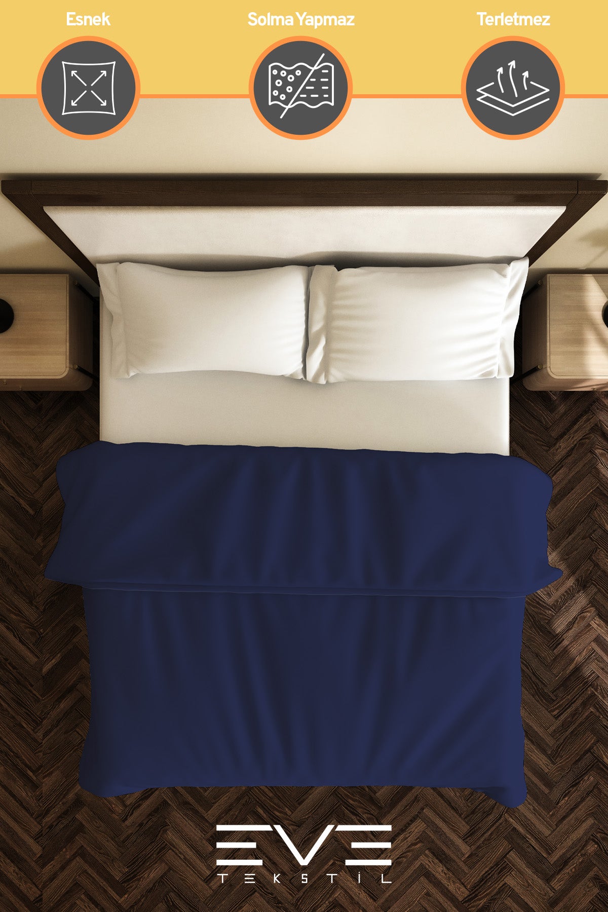 Pamuklu Ranforce Kumaş Çift Kişilik Antialerjik Modern Nevresim Yorgan Kılıfı 220x240 Cm