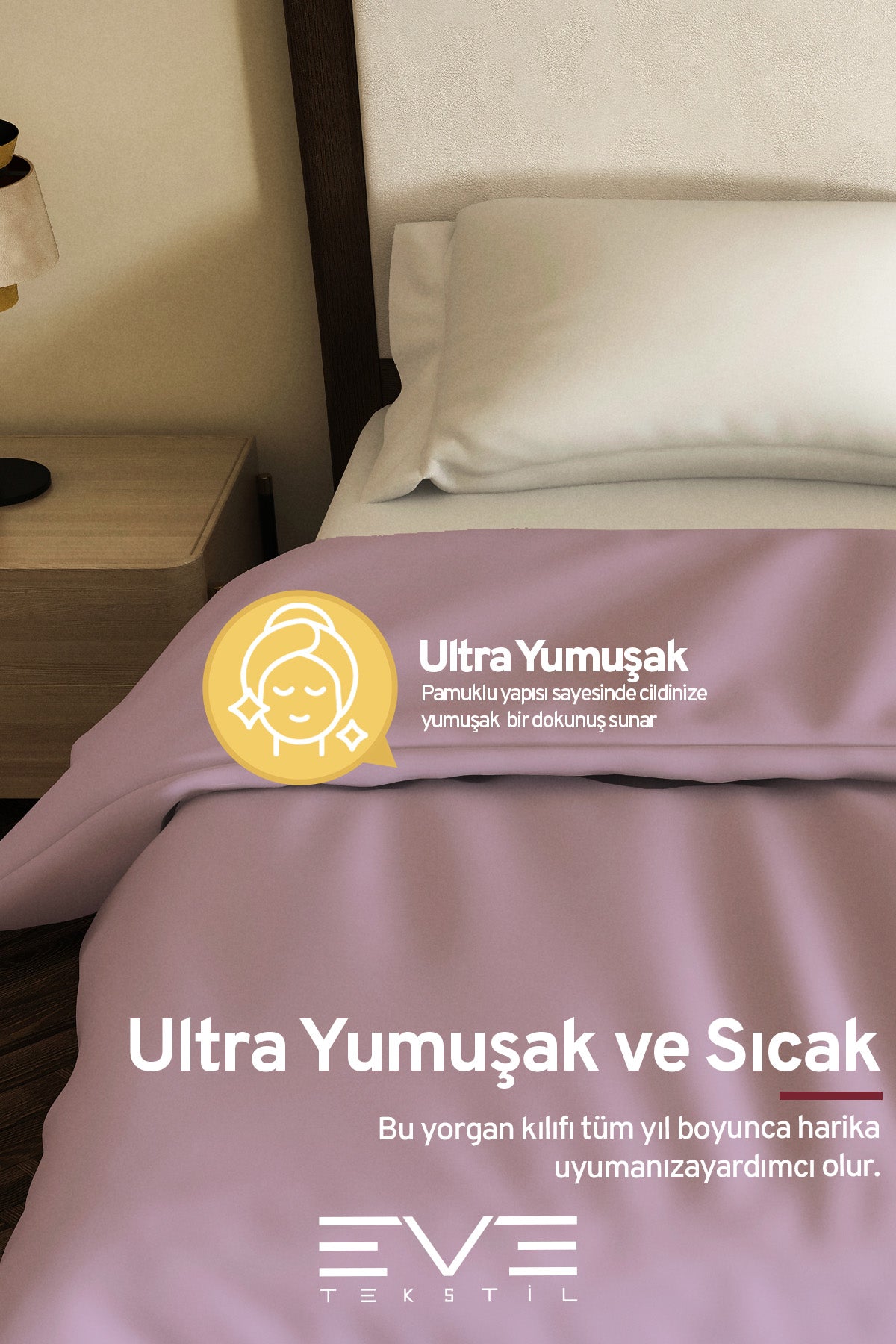 Pamuklu Ranforce Kumaş Çift Kişilik Antialerjik Modern Nevresim Yorgan Kılıfı 220x240 Cm