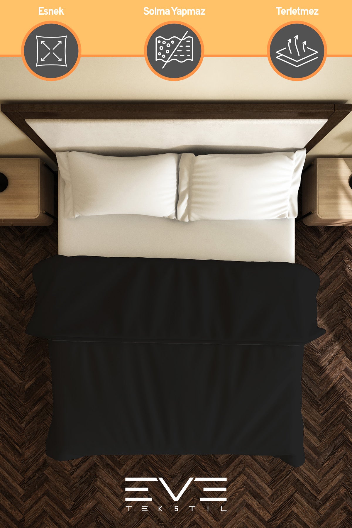 Pamuklu Ranforce Kumaş Çift Kişilik Antialerjik Modern Nevresim Yorgan Kılıfı 220x240 Cm