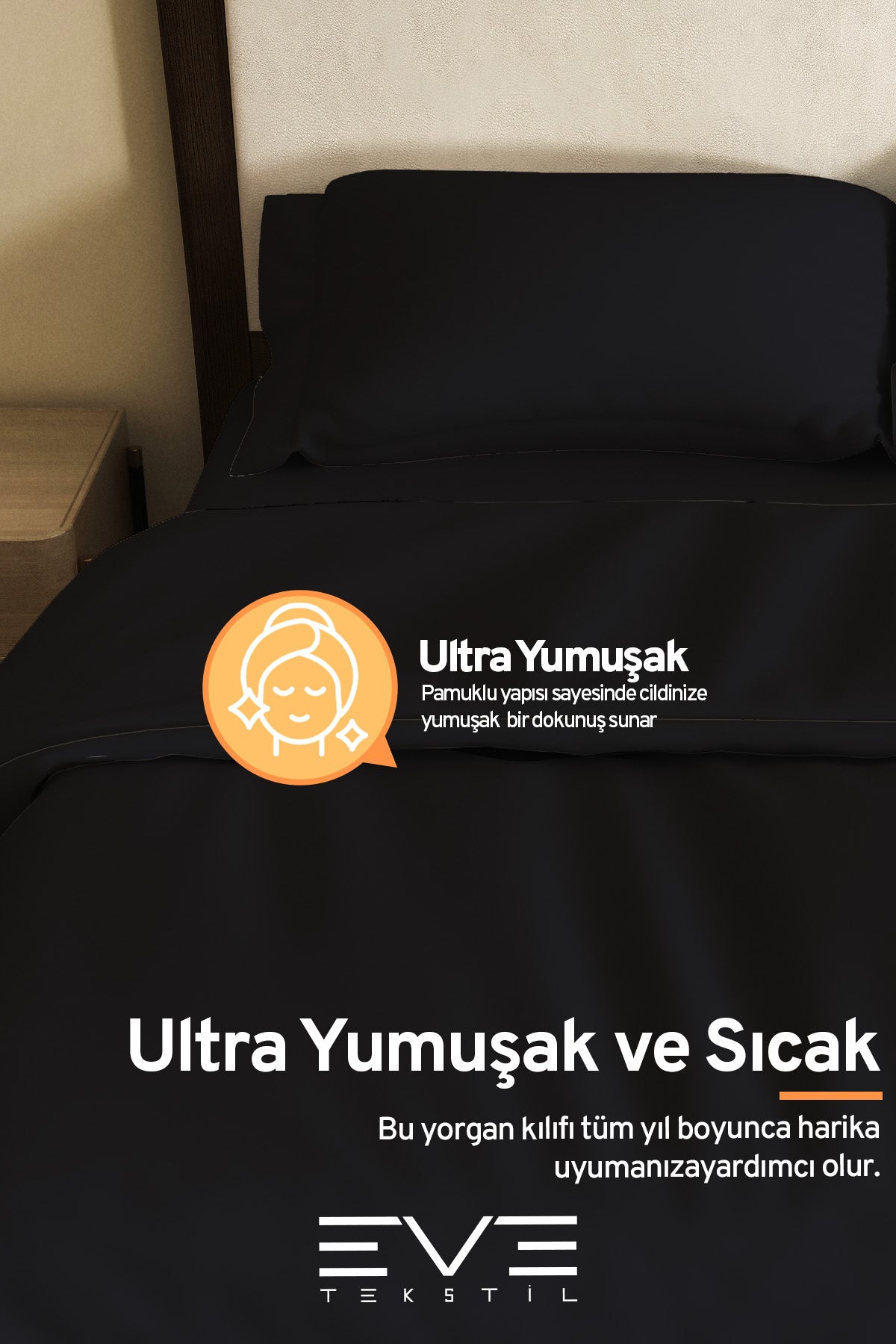 Pamuklu Ranforce Kumaş Çift Kişilik Antialerjik Modern Nevresim Yorgan Kılıfı 220x240 Cm