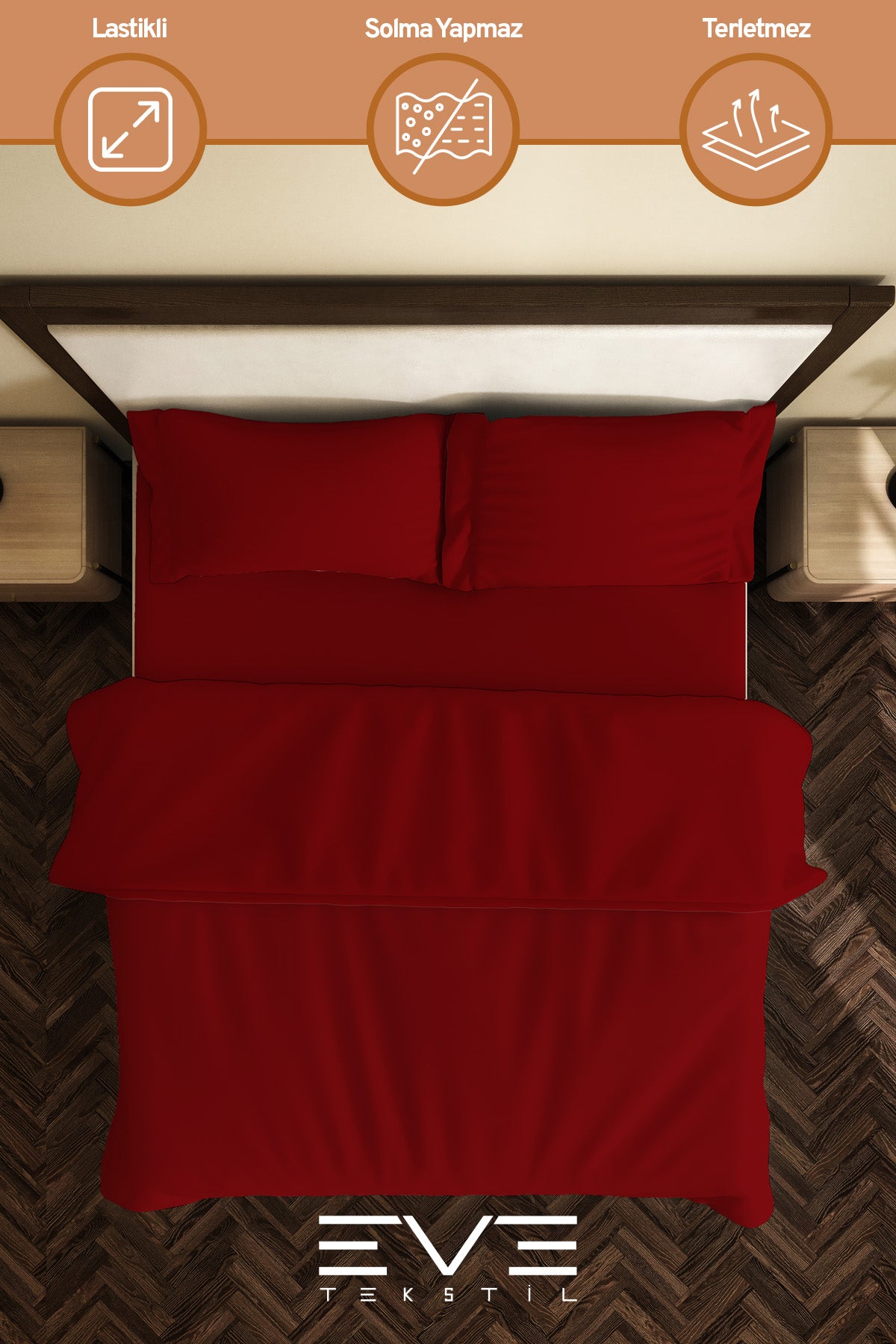 Ranforce Çarşaflı Yastık Ve Yorgan Kılıflı Çift Kişilik Nevresim Takımı 200x220 Cm