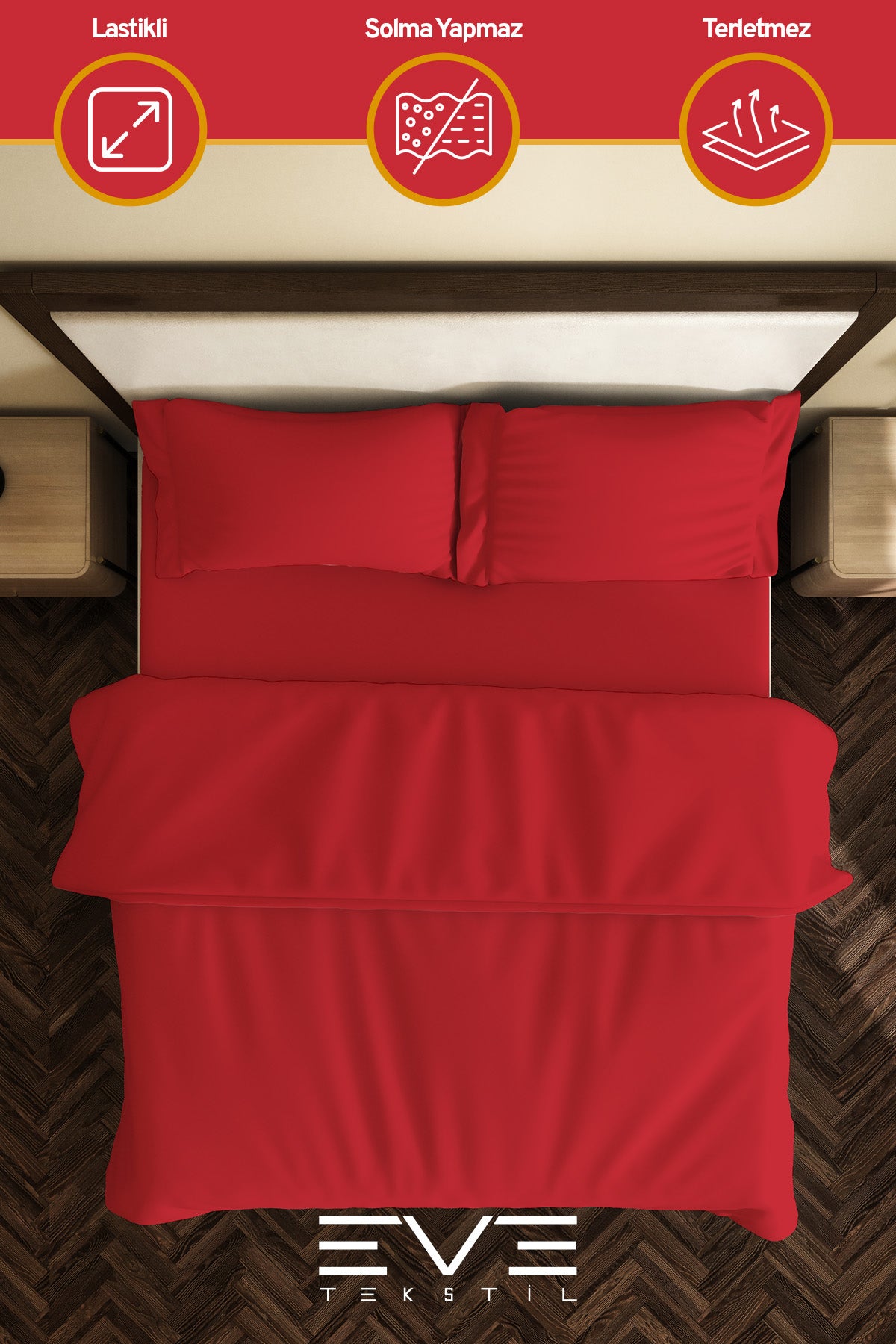 Ranforce Çarşaflı Yastık Ve Yorgan Kılıflı Çift Kişilik Nevresim Takımı 200x220 Cm