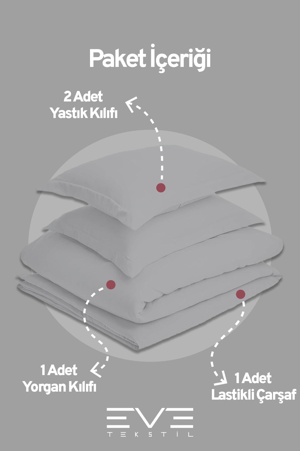 Ranforce Çarşaflı Yastık Ve Yorgan Kılıflı Çift Kişilik Nevresim Takımı 200x220 Cm