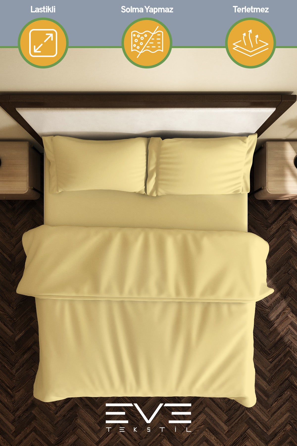 Ranforce Çarşaflı Yastık Ve Yorgan Kılıflı Çift Kişilik Nevresim Takımı 200x220 Cm
