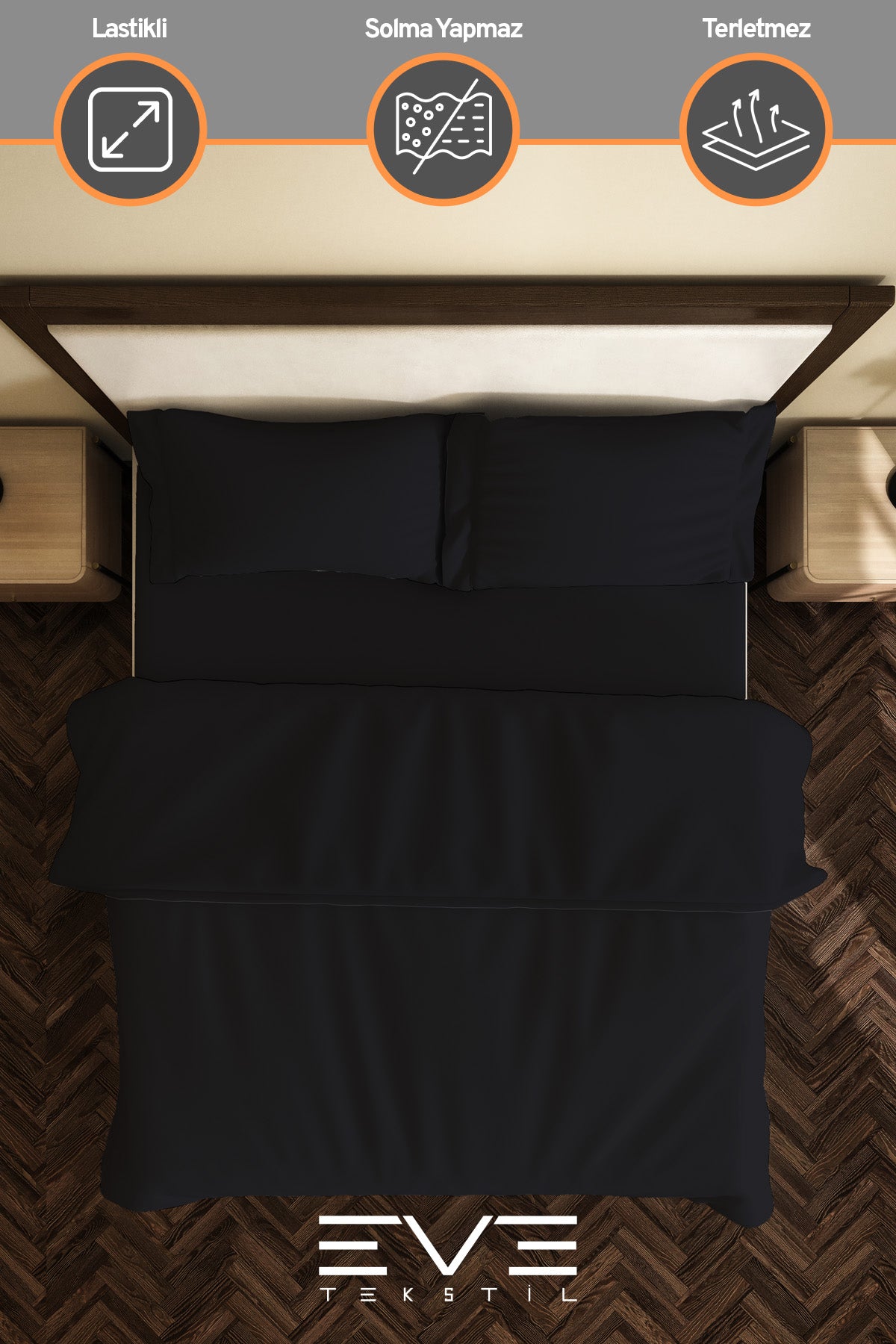 Ranforce Çarşaflı Yastık Ve Yorgan Kılıflı Çift Kişilik Nevresim Takımı 200x220 Cm