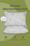2 Adet Bamboo Gri Serisi Kılıflı Fermuarlı Yıkanabilir Antialerjik Silikon Elyaf Yastık 50x70cm 800 gr