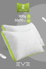 2 Adet Klimax Yeşil Serisi Kılıflı Fermuarlı Klimali Antialerjik Silikon Nano Elyaf Yastık 50x70cm
