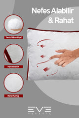4 Adet Klimax Bordo Serisi Kılıflı Fermuarlı Klimali Antialerjik Silikon Nano Elyaf Yastık 50x70cm