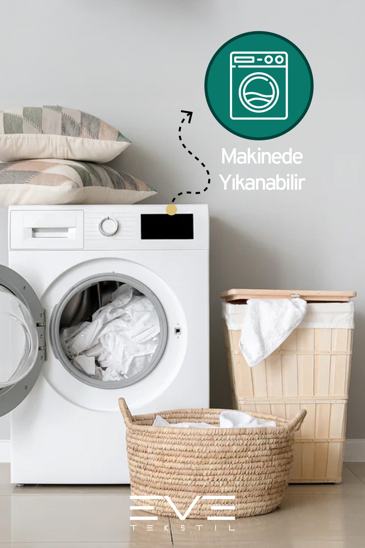 2 Adet RanForce Düz Pamuk Antibakteriyel Yıkanabilir Lüks Yastık Kılıfı 50x70cm