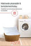Çizgili Saten Fermuarlı Antialerjik Yıkanabilir Silikon Elyaf Yüksek Dolgulu Vakumlu Yastık 900 gr