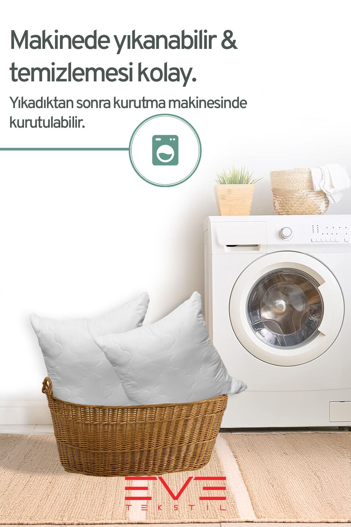 2 Adet Diamant Plus Kare Kırlent Yıkanabilir Antialerjik Silikon Elyaf Yastık 40x40cm 400 gr