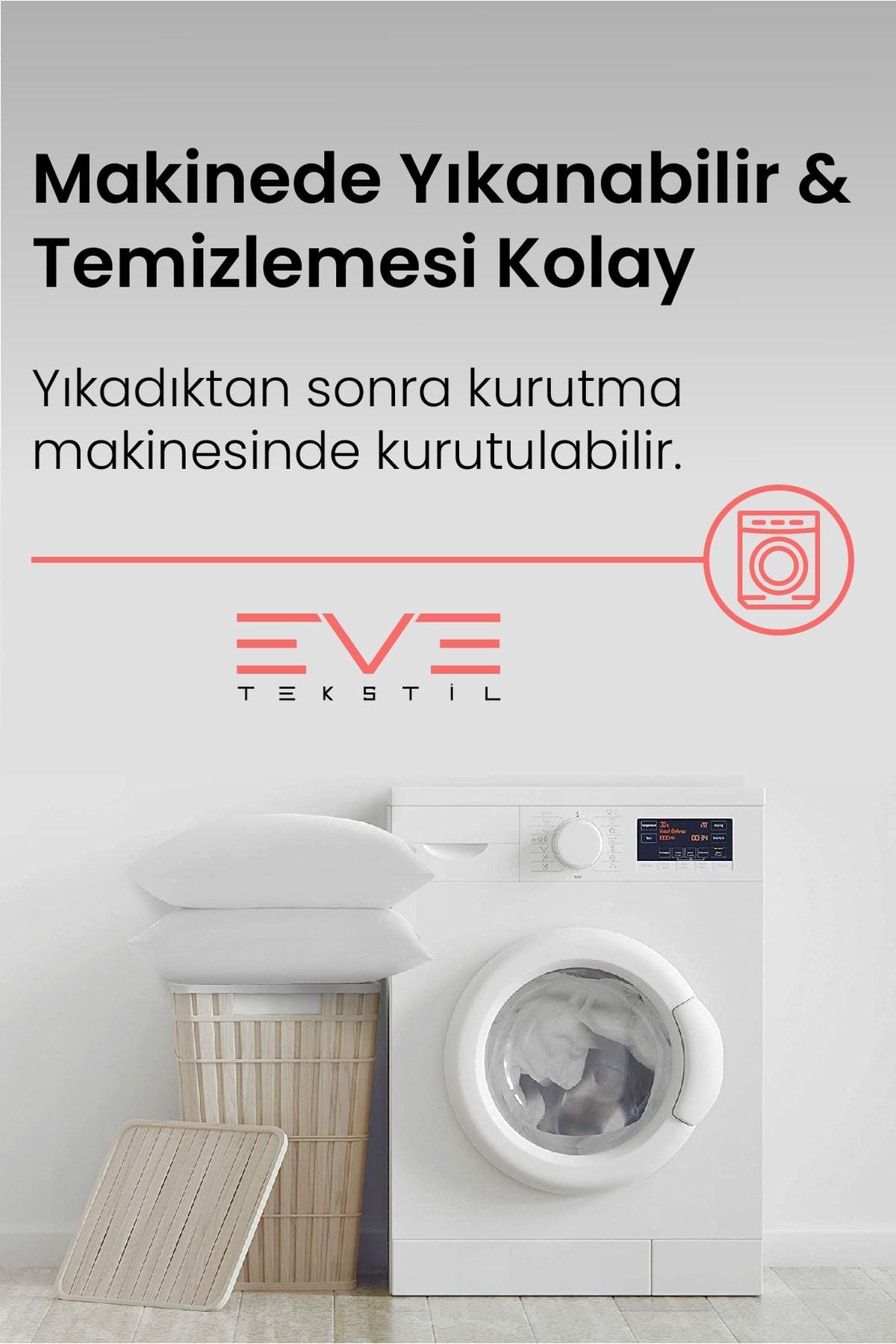 2 Adet Roll Pack Microfiber Silikon Yastık 50x70 900 gr