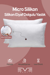 1 Adet Silikon Elyaf Nonwoven Yıkanabilir Antialerjik Vakumlu Yastık Seti 50x70cm 600 gr