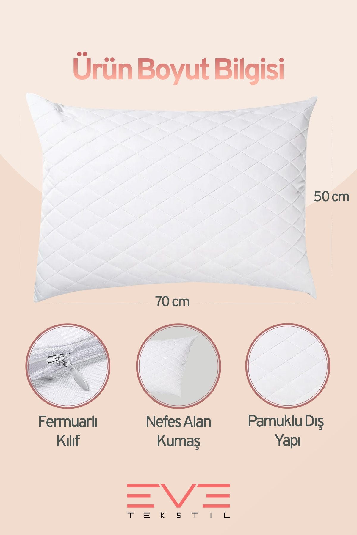 4 Adet Diamond Kalite Kapitone Yastık 50*70 Cm 800 gr