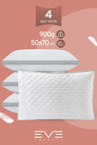4 Adet Klimax Serisi Kılıflı Fermuarlı Klimali Antialerjik Silikon Elyaf Yastık 50x70cm 900 gr